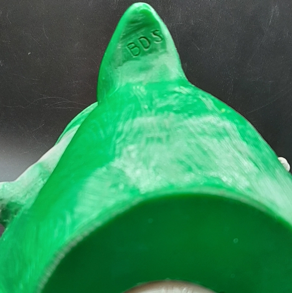 Vtg 1971 Hanna Barbera Flinstones Green Dino-Pebbles Novelty Molded Piggy Bank - Picture 9 of 9